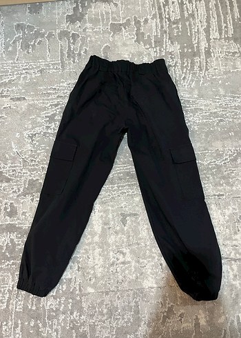 Siyah Cepli Kumaş  Kız Çocuk Pantolon - Görsel 4