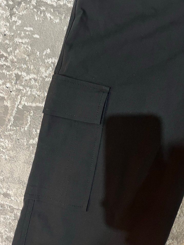 Siyah Cepli Kumaş  Kız Çocuk Pantolon - Görsel 3