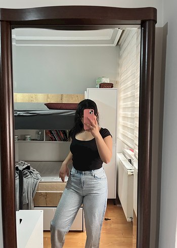 BEYMEN Parlak Taşlı Kot Pantolon - Görsel 7