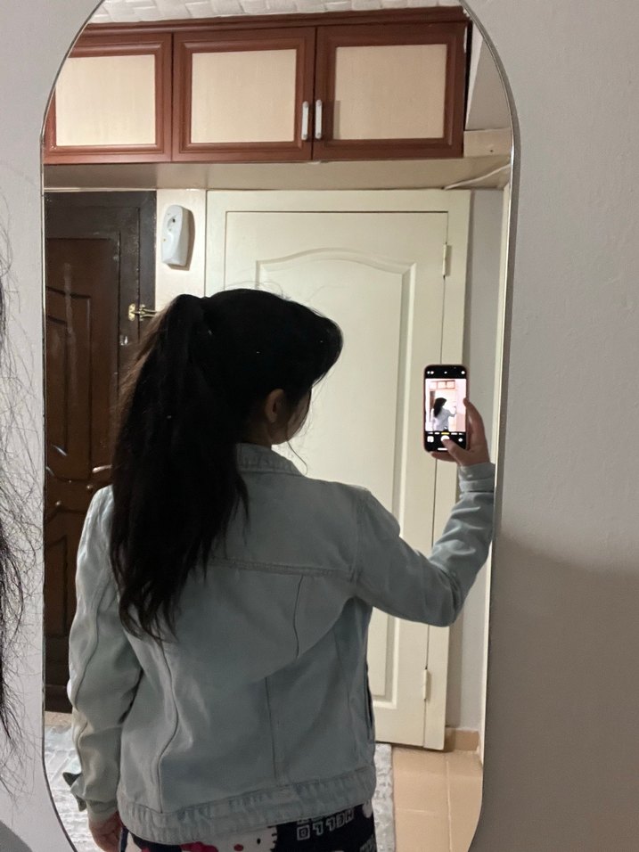 Açık Mavi Kadın Denim Ceket - Görsel 3