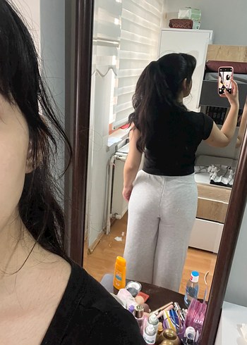 Gri İspanyol paça eşofman - Görsel 3