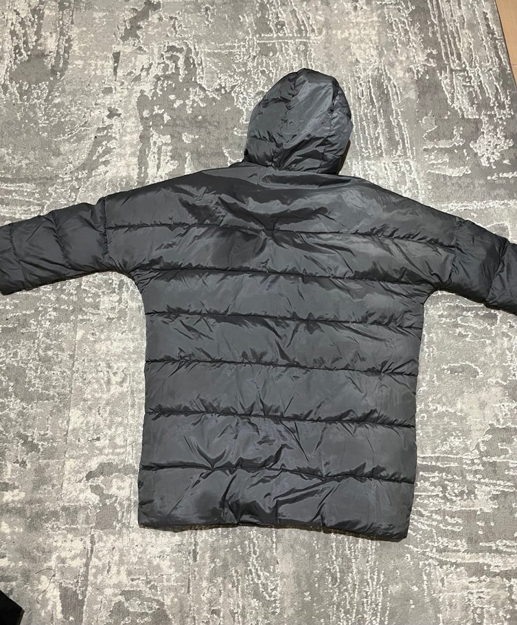 Gri Uzun Kadın Kışlık Mont( Tesettüre uygun) - Görsel 3