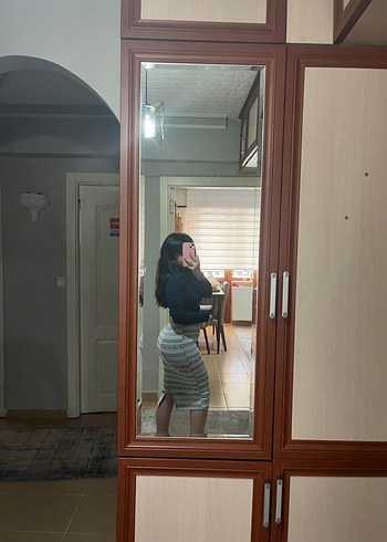 Desenli Midi Kalem Etek - Görsel 4