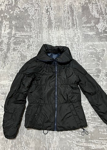 ÇİFT TARAFLI Kadın Lacivert-Siyah Kışlık Mont - Görsel 3