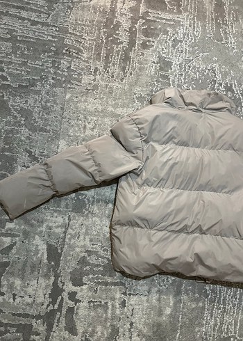 Gri Kadın Kışlık Mont, - Görsel 11