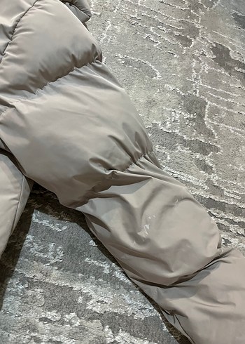 Gri Kadın Kışlık Mont, - Görsel 8