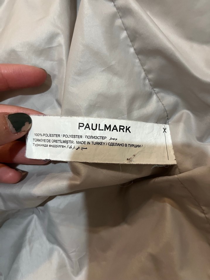 Gri Kadın Kışlık Mont, - Görsel 3