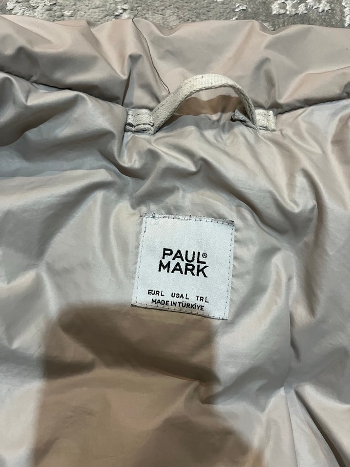 Gri Kadın Kışlık Mont, - Görsel 4