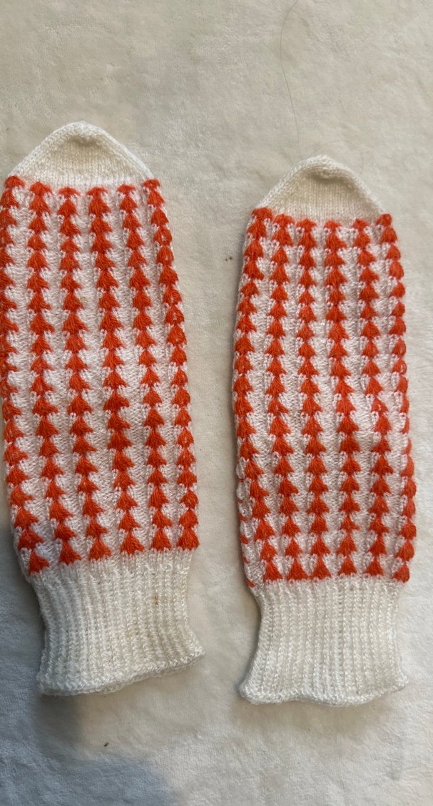 Turuncu Beyaz kadın patik - Görsel 2