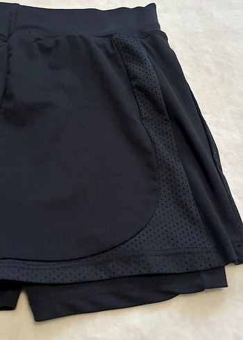 Siyah Bantlı Mini Hamile Şortu - Görsel 3