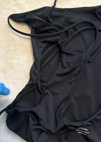 Siyah Strappy Kadın Mayo - Görsel 4