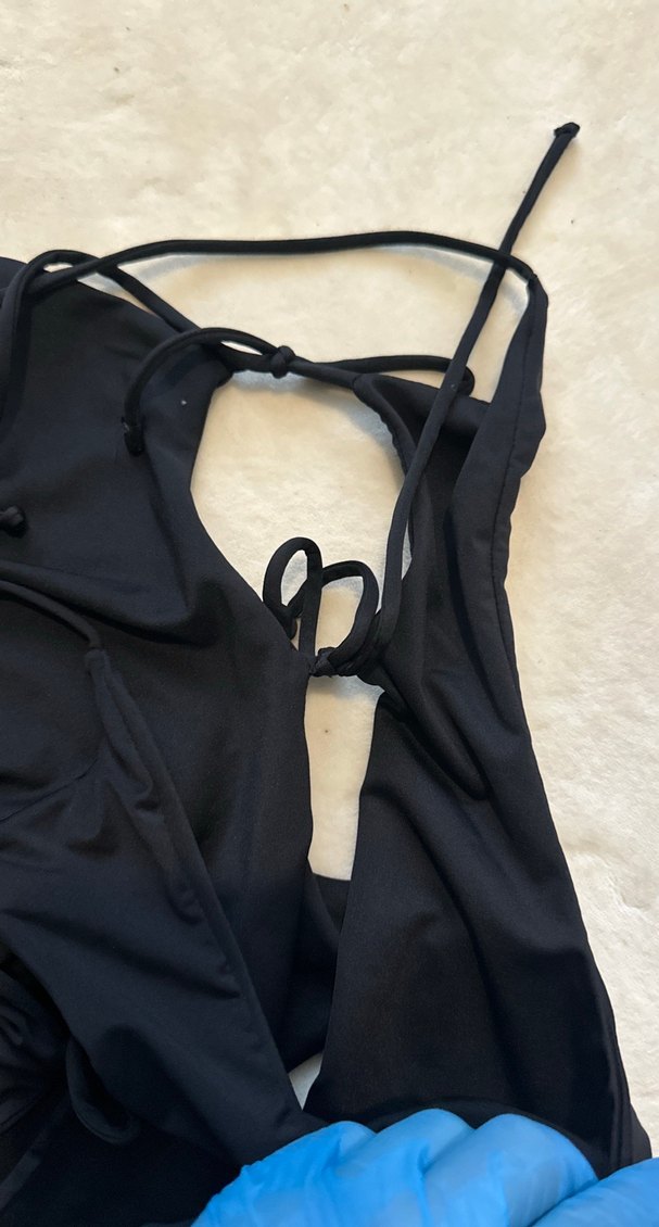 Siyah Strappy Kadın Mayo - Görsel 5