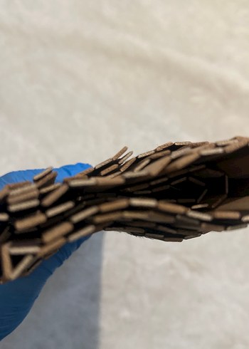 Kahverengi Çizgili Bambu Amerikan Servis 3 tane - Görsel 4