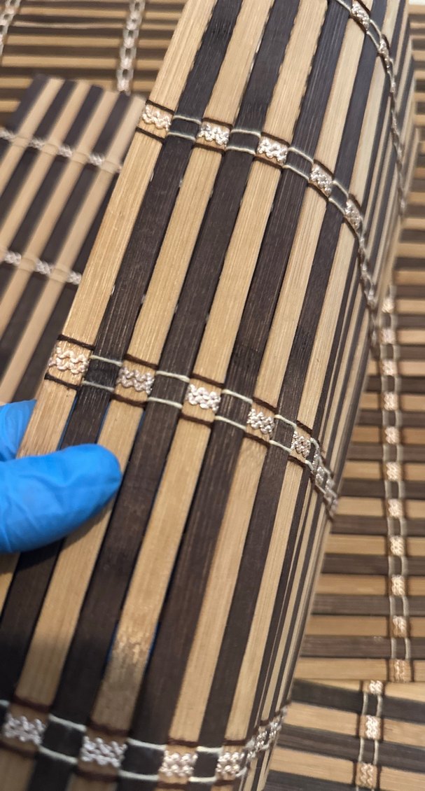 Kahverengi Çizgili Bambu Amerikan Servis 3 tane - Görsel 3