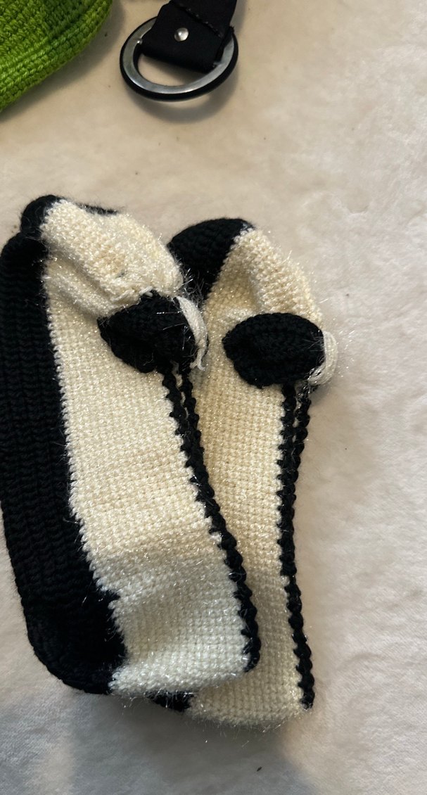 Erkek Çocuk Siyah Beyaz Örgü Çorap - Görsel 2