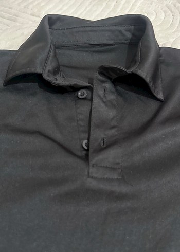 Erkek Siyah Polo Yaka Kısa Kollu Tişört - Görsel 3