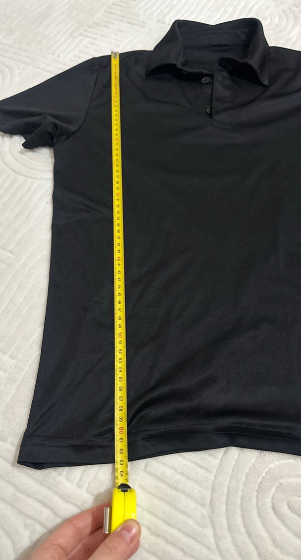Erkek Siyah Polo Yaka Kısa Kollu Tişört - Görsel 4