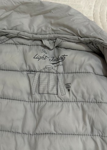 Gri Kadın Kışlık Mont Yüksek Yakalı - Görsel 8