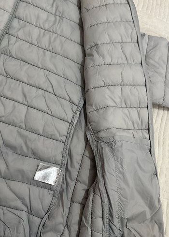 Gri Kadın Kışlık Mont Yüksek Yakalı - Görsel 10