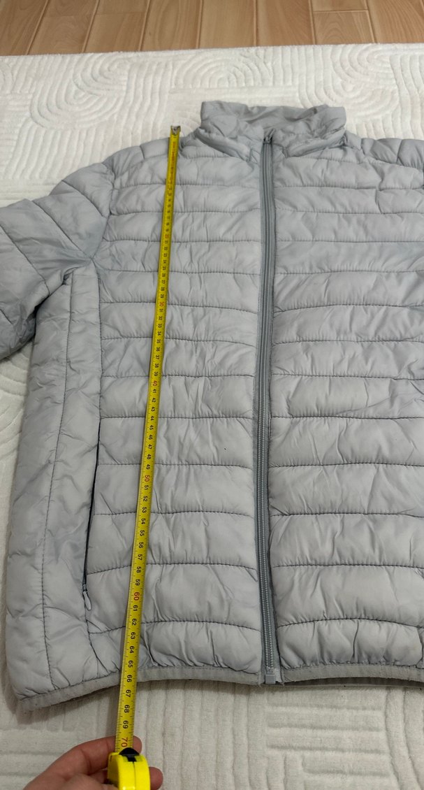 Gri Kadın Kışlık Mont Yüksek Yakalı - Görsel 2