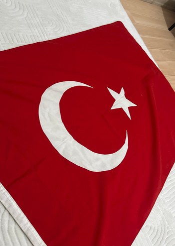 Osmanlı Türk Bayrağı Kırmızı Kumaş - Görsel 2