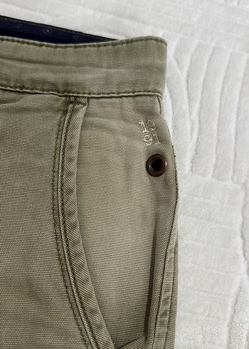 Pamuklu Bej Casual Kemerli Erkek Şort - Görsel 4