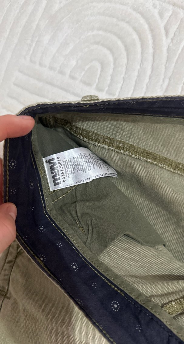 Pamuklu Bej Casual Kemerli Erkek Şort - Görsel 3