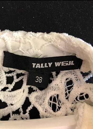 Tally weijl beyaz dantel-tül elbise - Görsel 3