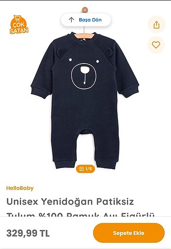 E bebekten alınmıştır patiksiz tulum