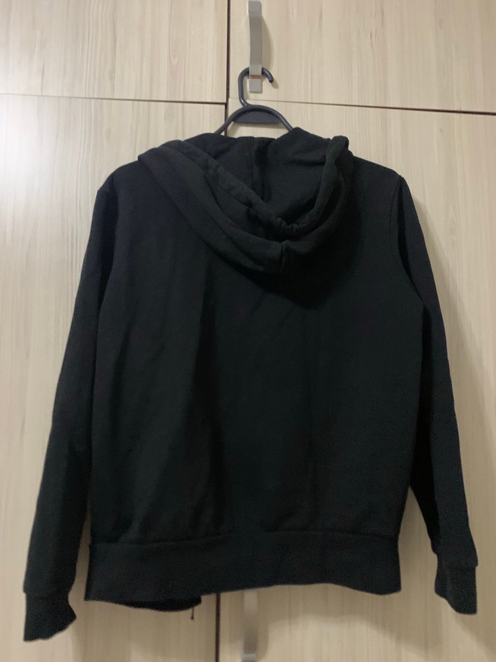 Siyah Fermuarlı Kadın Midi Ceket - Görsel 3