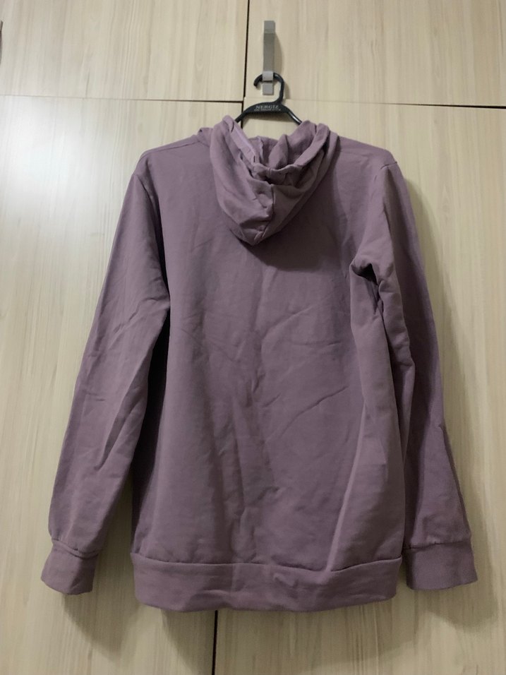 Kadın Mor Uzun Kollu Salaş Sweatshirt - Görsel 3