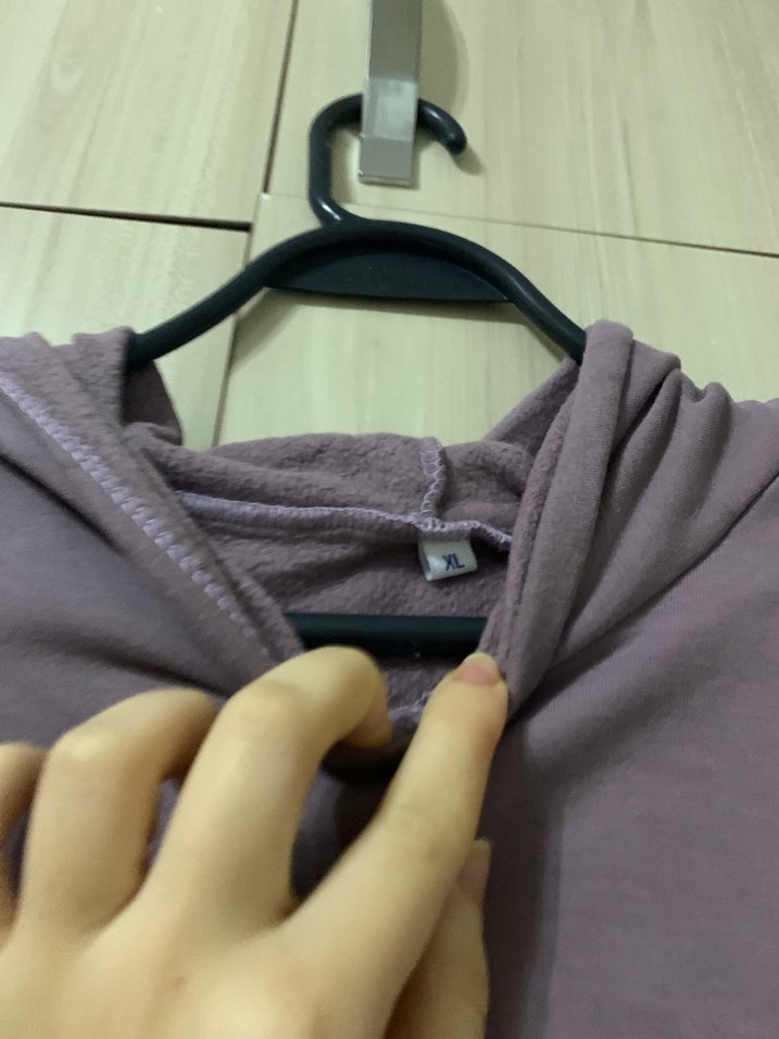 Kadın Mor Uzun Kollu Salaş Sweatshirt - Görsel 2