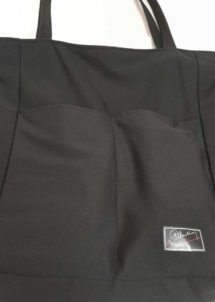 Siyah bez çanta - Görsel 2