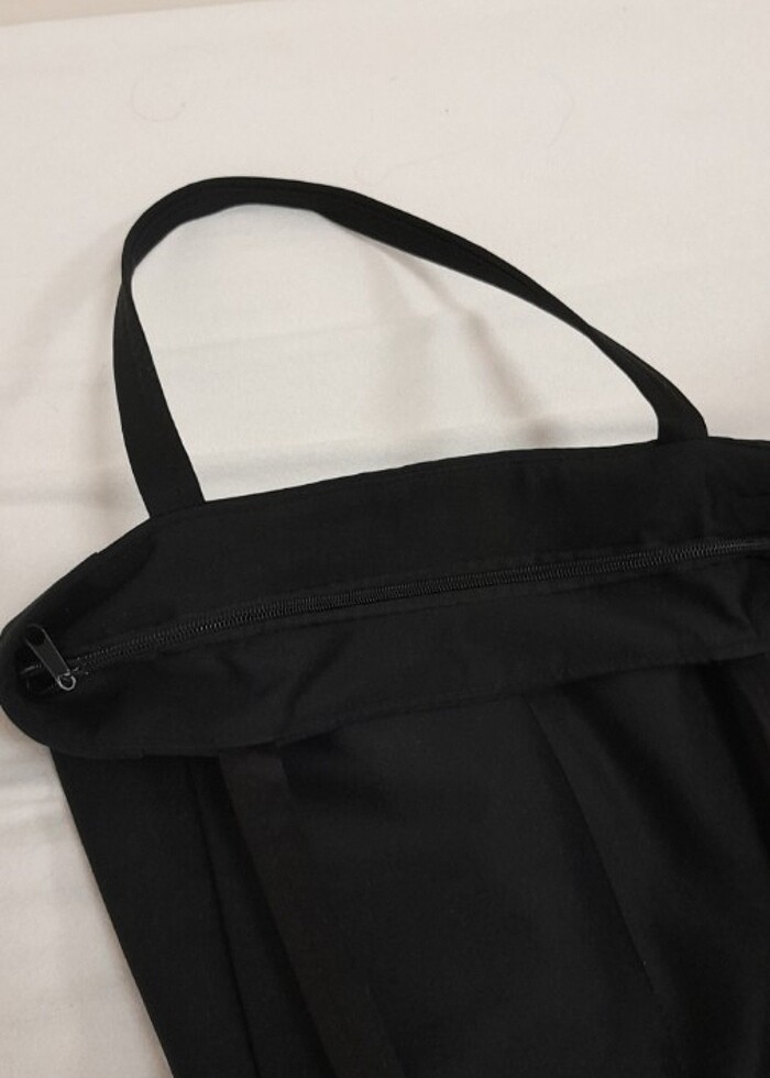 Siyah bez çanta - Görsel 4