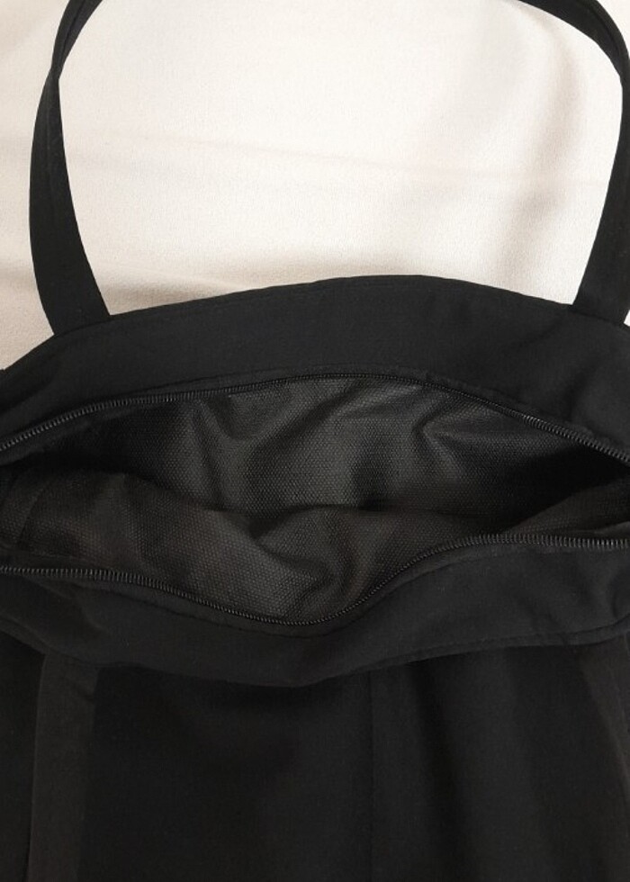 Siyah bez çanta - Görsel 5