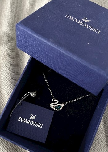Beden Swarovski Mini Zincir Detaylı Mavi Kadın Kolye