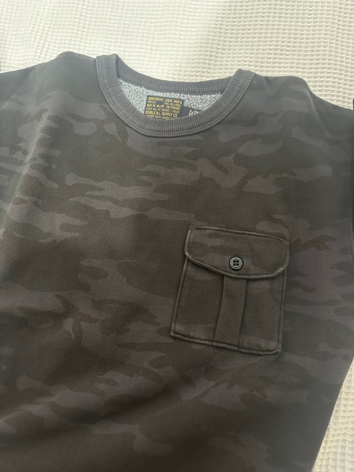 Erkek Kamuflaj Desenli Düğmeli Sweatshirt - Görsel 5