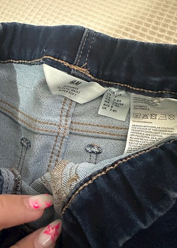 Kız Çocuk Elastik Bel Slim Fit Kot Pantolon - Görsel 2