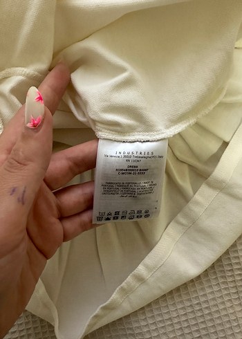 Kız Çocuk Beyaz Düğmeli Pamuklu Elbise - Görsel 6