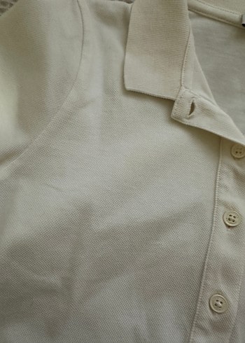 Kız Çocuk Beyaz Düğmeli Pamuklu Elbise - Görsel 3