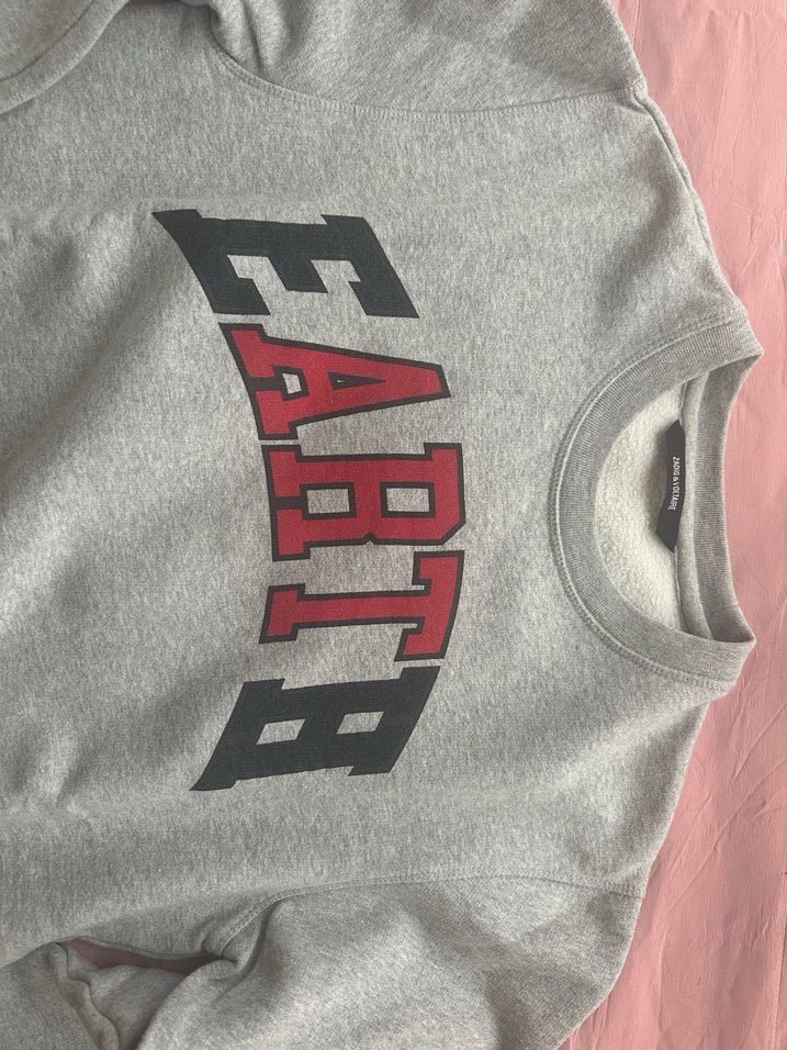 Gri Baskılı erkek/kadın Sweatshirt - Görsel 2