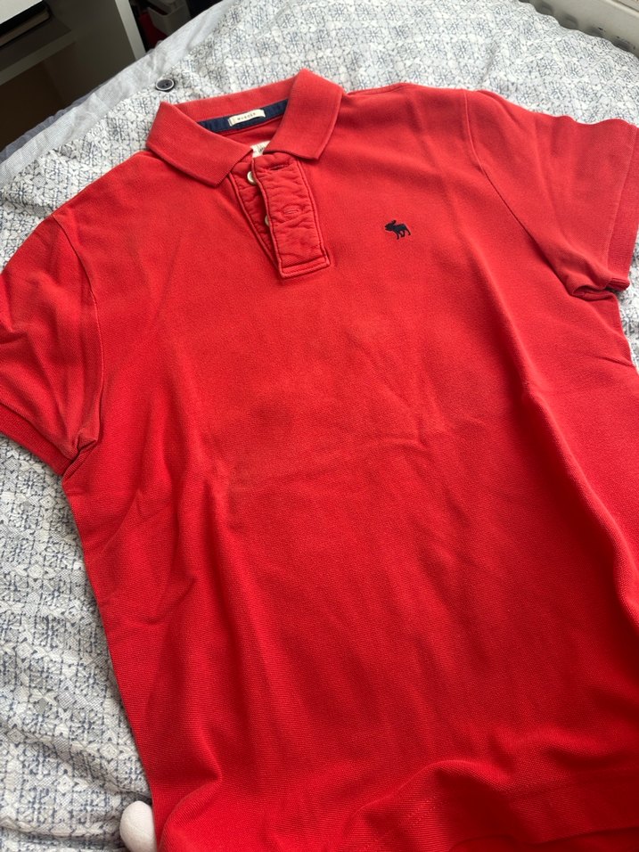 Kırmızı Düğmeli Erkek Polo Tişört - Görsel 2