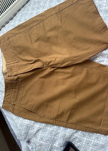 Düğmeli Kahverengi Erkek Şort - Görsel 3