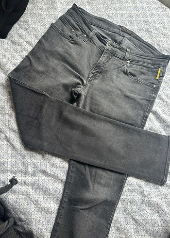 Gri Regular Fit Denim erkek Pantolon - Görsel 2