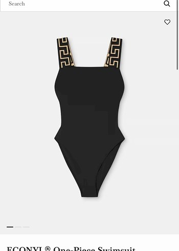 Versace Siyah Kare Yaka Tek Parca Mayo