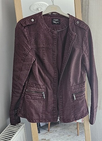 Kadın deri ceket - Görsel 5