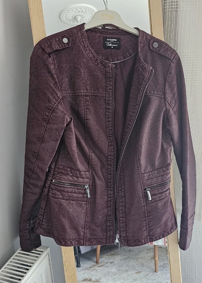 Kadın deri ceket - Görsel 5
