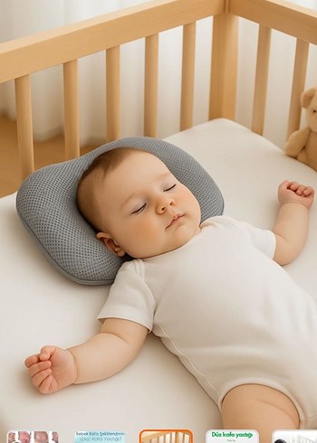 Gri Bebek Baş Düzeltici Yastık - Görsel 3