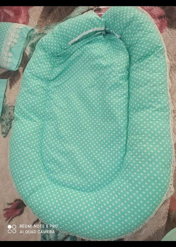 Turkuaz İşlemeli bebek takımı - Görsel 2