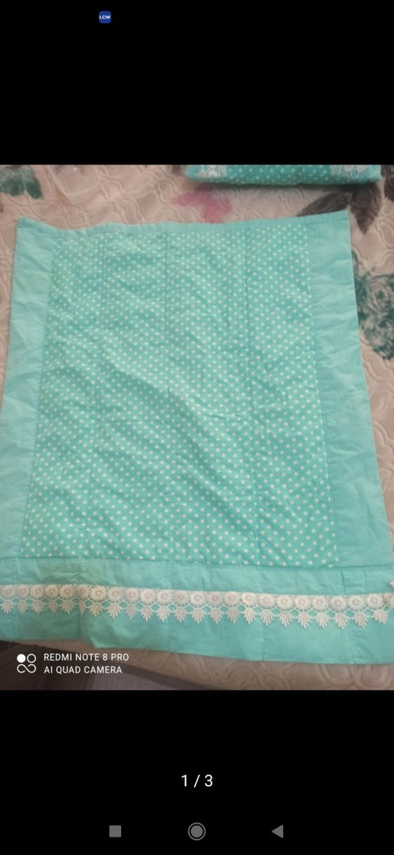 Turkuaz İşlemeli bebek takımı - Görsel 3